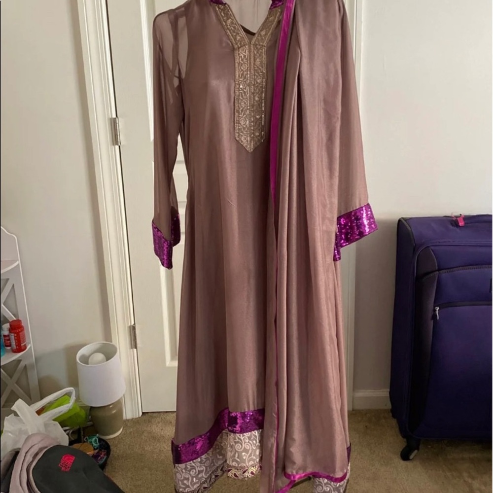 Antique Color Pakistani Shalwar Kameez